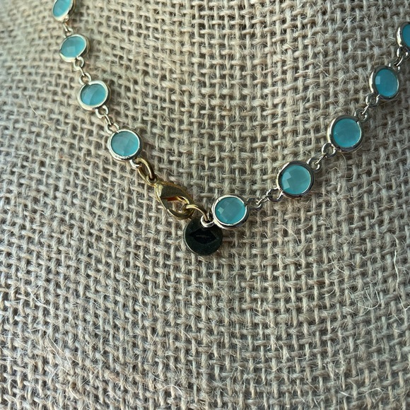 Raw and Rebellious Layering Necklace Gold and Blue - Picture 3 of 3